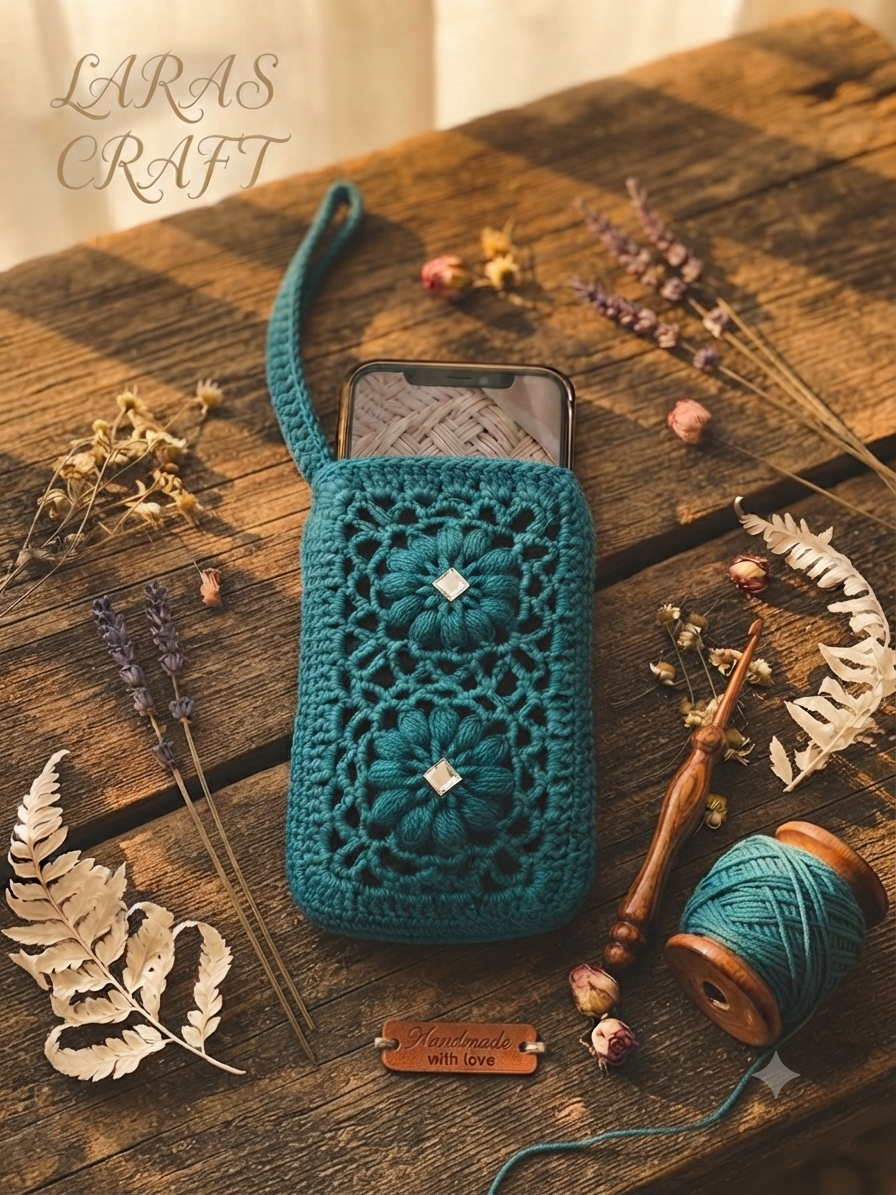 جراب هاتف كروشية Crochet phone case